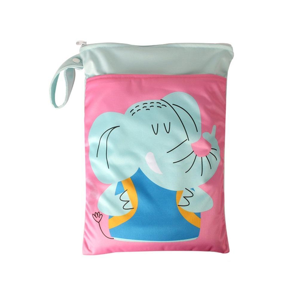 

Waterproof Wet Dry Bag Cartoon Diaper Nappy Bag Portable Wet Storage Bag for Home Style 12