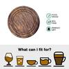 Divit Coasters Wooden for Drinks, Eco-Friendly, Absorbent, Antique Look Handcrafted Coasters (Apple)