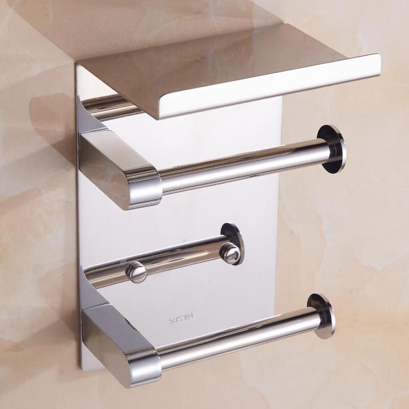 cmaos AK63 Stainless Steel Suction Cup Toilet Paper Holder with Hook