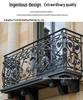High-End Wrought Iron Balcony Railing - Hand-Forged Protective Enclosure for Villas and Courtyards