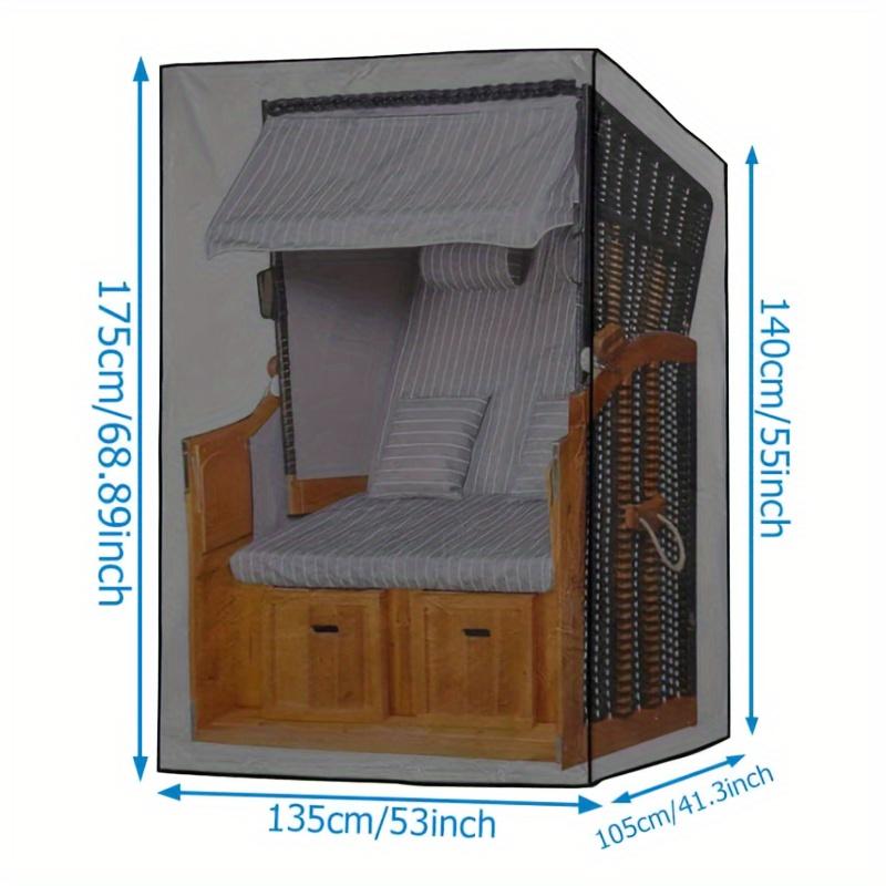 Waterproof Outdoor Furniture Cover, 210D Oxford Fabric, Heavy Duty Square Cover for Patio Hammock and Camping Gear