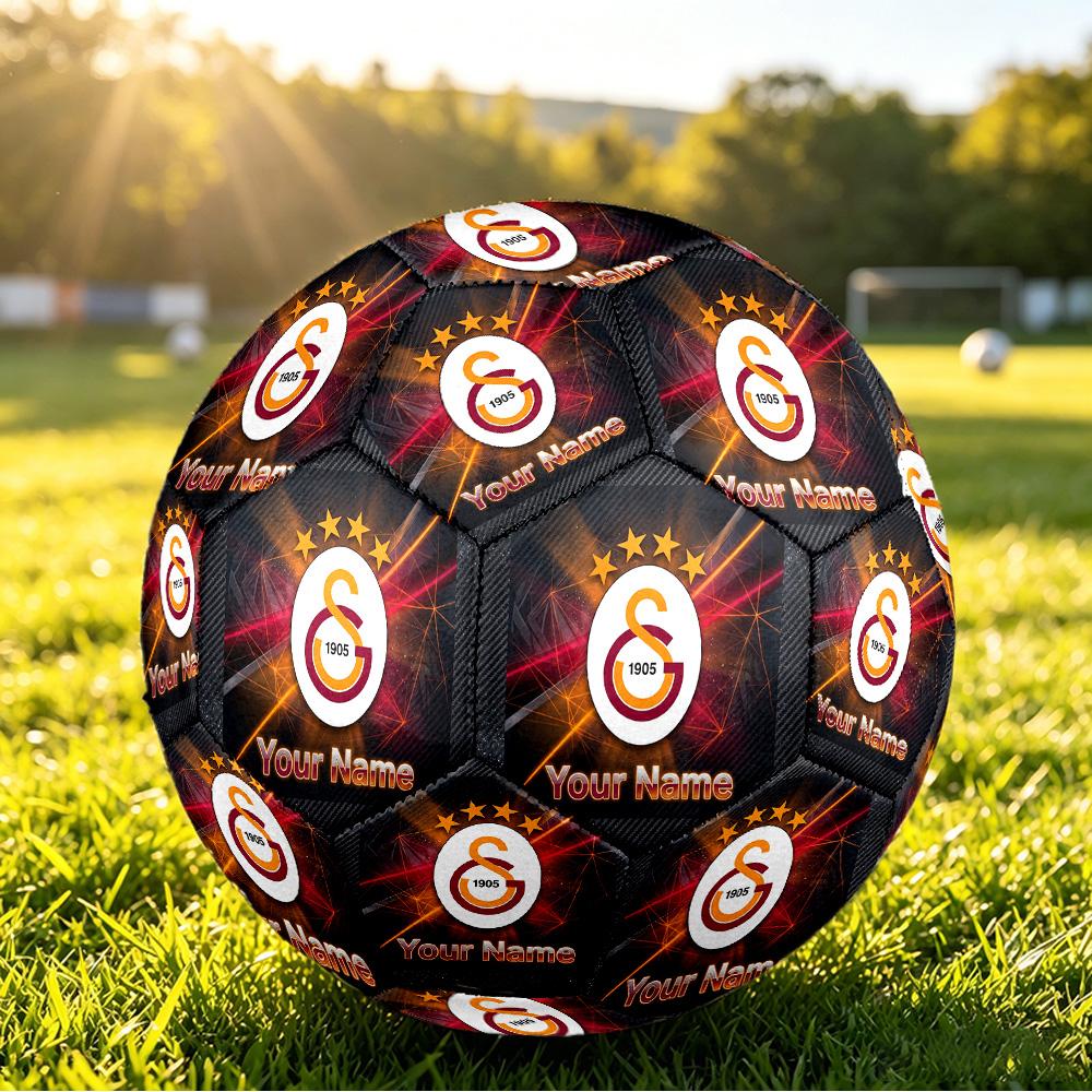 Personalized Size 5 Football Galatasaray FC Pattern Outdoor Game Sports Ball Gift