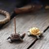 1pcs Mini Turtle Shape Incense Censer Sandalwood Stick Holder Vintage Bronze Animal Incense Holder Burner Stand Gift Home Decor
