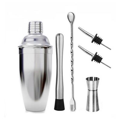 750ML Stainless Steel Cocktail Shaker Mixer Wine Martini Boston Shaker for Bartender Drink Party Bar Tools