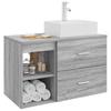 Bathroom Furniture Set 2 Pcs Grey Sonoma Particleboard