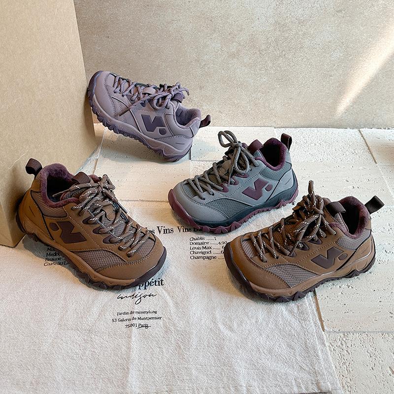 Kids Warm Lined Outdoor Hiking Shoes Outdoor Shoes School Walking and Daily Activity Youth Everyday Footwear Sizes 26-37