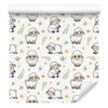 Sheep Wallpaper White and Light Gray for Living Room and Bedroom 50x1000