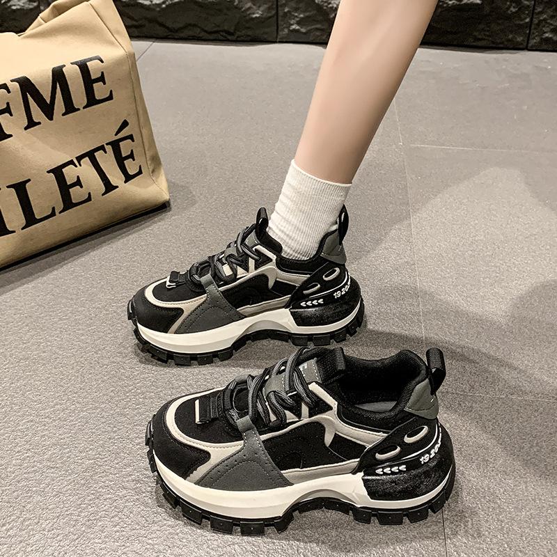 European products popular sports color matching dad shoes women's 2025 spring and autumn new models show feet small versatile casual Forrest Gump s