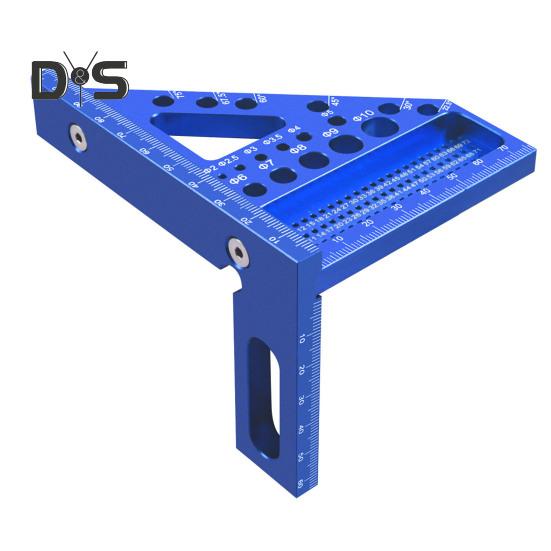 22.5-90 Degree Drawing Line Ruler with Pin 6-Hole Design High Accurate Portable Easy To Carry Carpenter Square Ruler Woodworking Tool