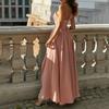 Chest Wrapped Sleeveless Waist Tight High-Waist Women Dress One Shoulder Irregular Flowy Hem Gown Dress