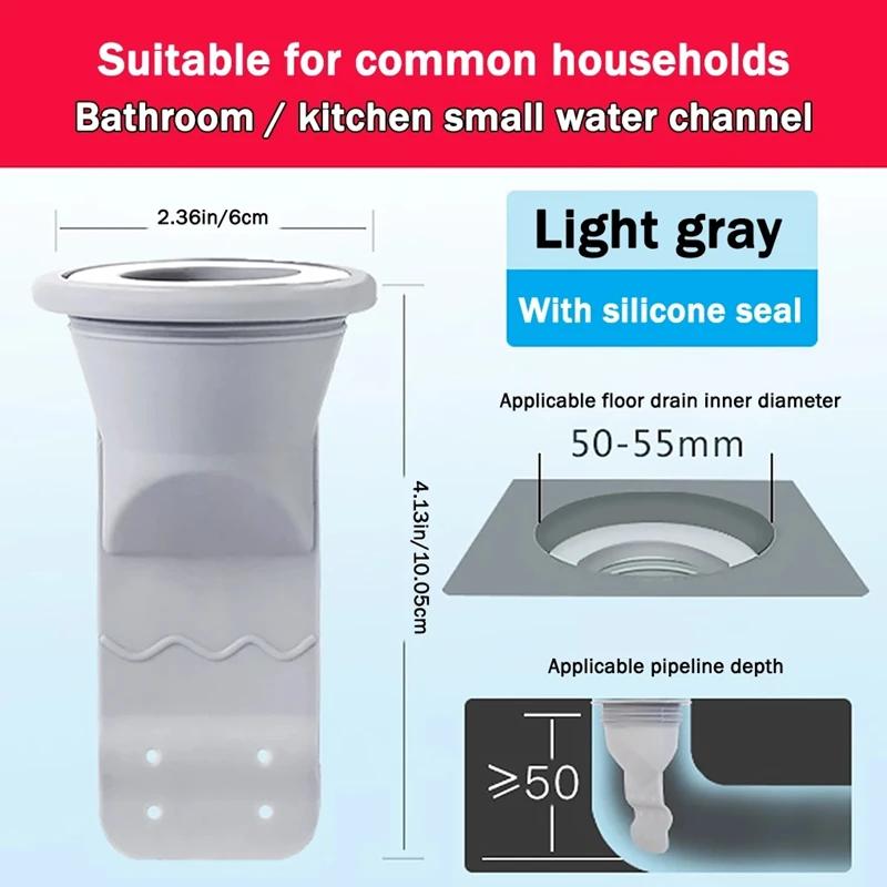 Silicone Core Sewer Pipe Round Inner Core Kitchen Toilet Floor Bathroom Sink Drain Deodorant Anti-odor Back Flow Filter Strainer