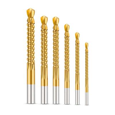 6pcs Cobalt PCB Drill Bit Set Spiral Screw Metric Composite Tap Drill Bit Tap Twist Drill Bit Set for Cutting Drilling Polishing