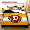 Dynamo Dresden Muster Bettwäsche Bettdecken-Set Heimdekoration Geschenk (1 Bettbezug + 2 Kissenbezüge (ohne Füllung))
