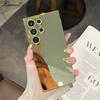 Plating Mirror Make Up Case for Samsung Galaxy S24 S23 Ultra S22 S21 Plus S20 FE A54 A34 A52 A53 A25 A73 Solid Color Hard Cover