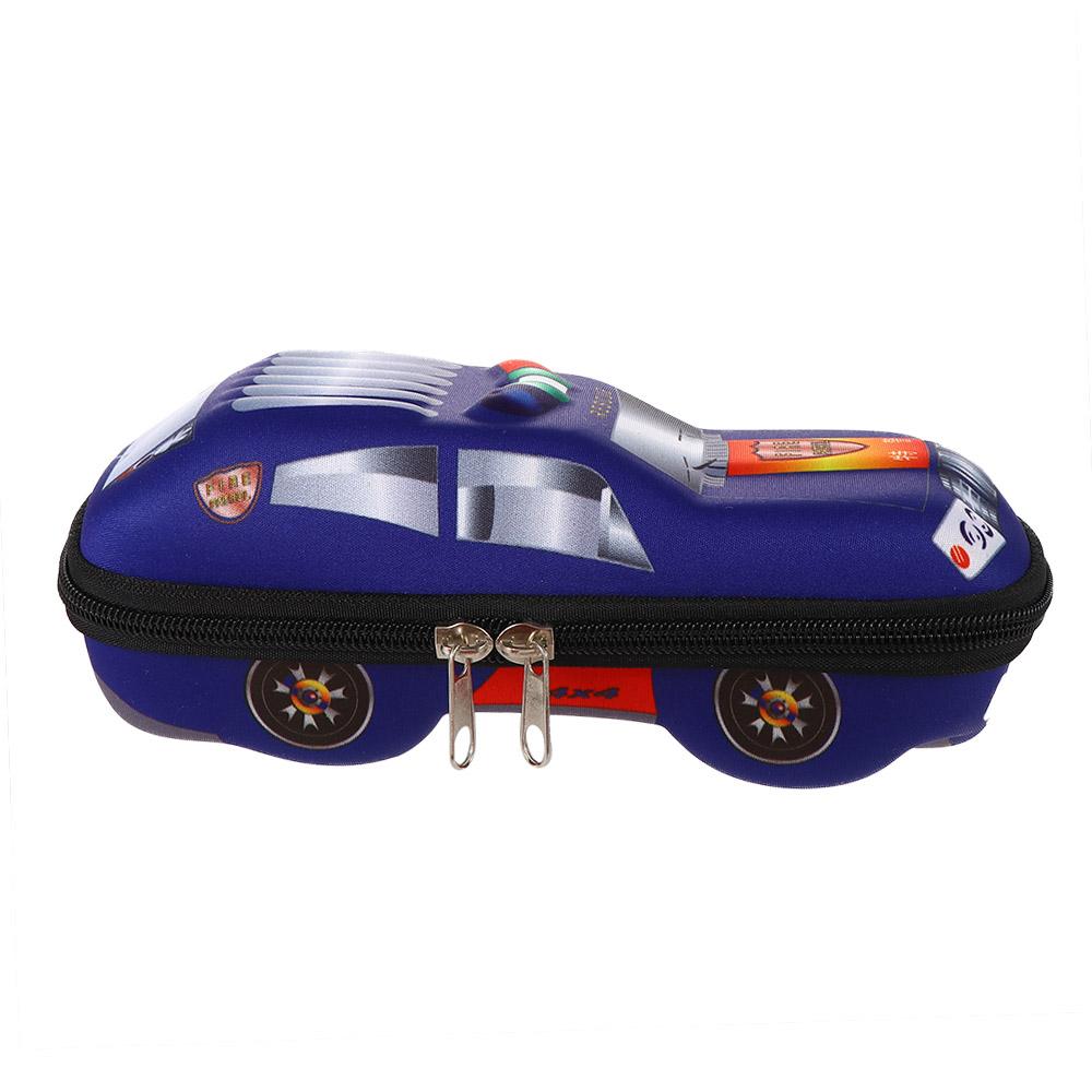 

School Plastic Pen Holder Boy Racing Car Stationery Stationery Pouch Car Pencil Cases School Pencil Box 3D Pencil Bag синий