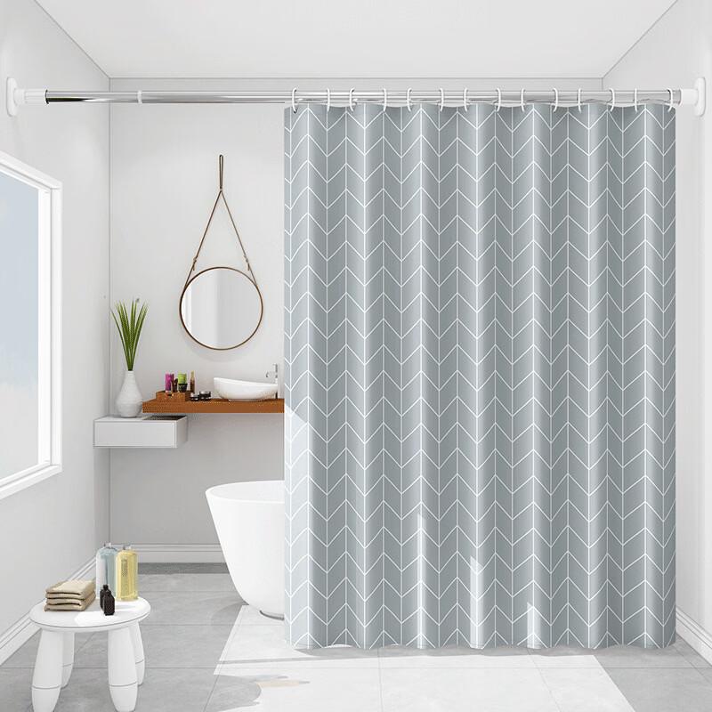 

Handun Waterproof PEVA Shower Curtain with Rod & Hooks