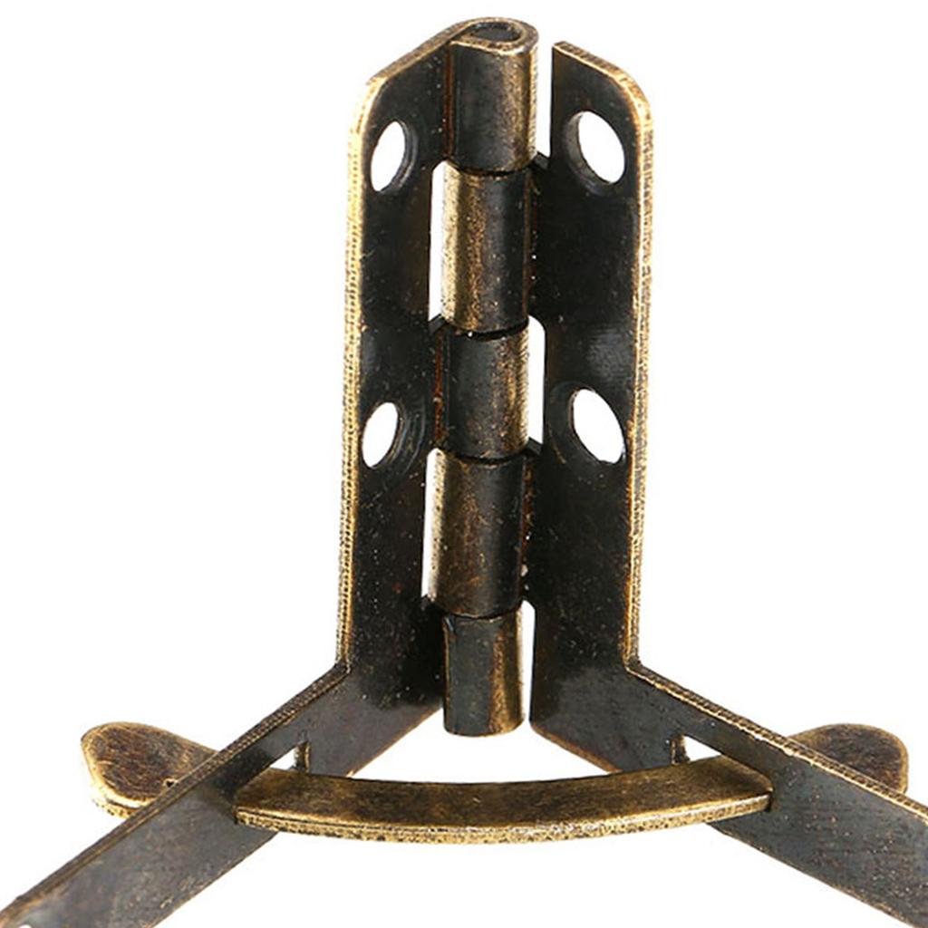 20pcs 90 degrees  Angle Support Spring Hinge for Small Jewelry Wine Case Watch Box Wooden Lid (Gold)
