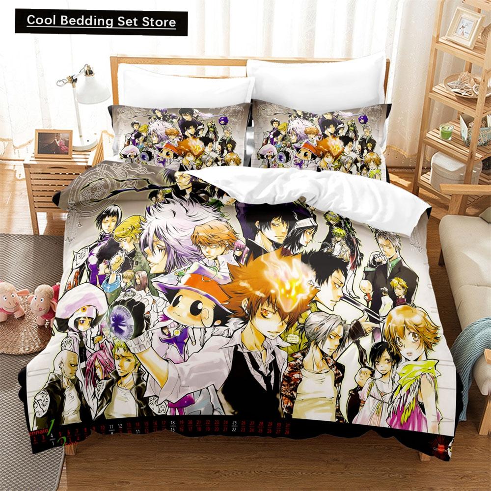 New 3D The Family Teachers REBORN Tsuna Bedding Sets Duvet Cover Set With Pillowcase Twin Full Queen King Bedclothes Duvet Cover