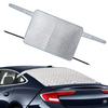 140*80cm Rear Windshield Snow Cover 2-layer Aluminum Foil Car Winter Windshield Cover With Hooks And Invisible Magnet Snow Cover