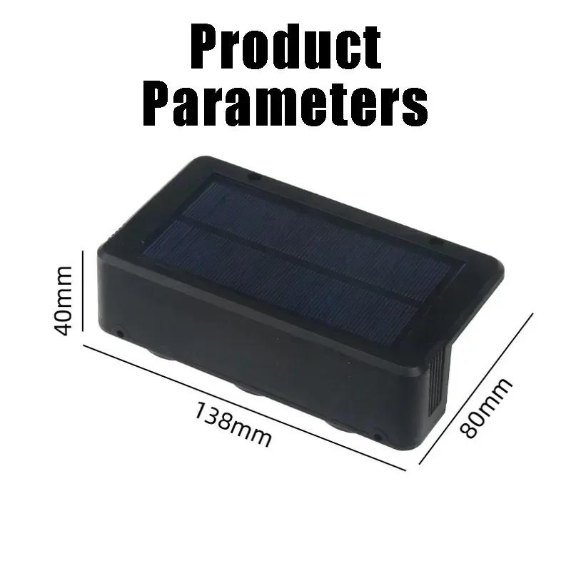 LED Solar Wall Lamp Outdoor Waterproof Solar Powered Light Home Courtyard Fence Railing Garden Yard Decor Outside Lighting