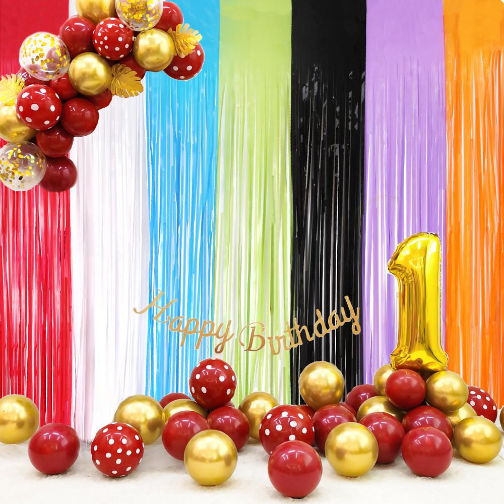 Stunning Matte Rainbow Rain Curtain Decorative Backdrop For Party Festivities