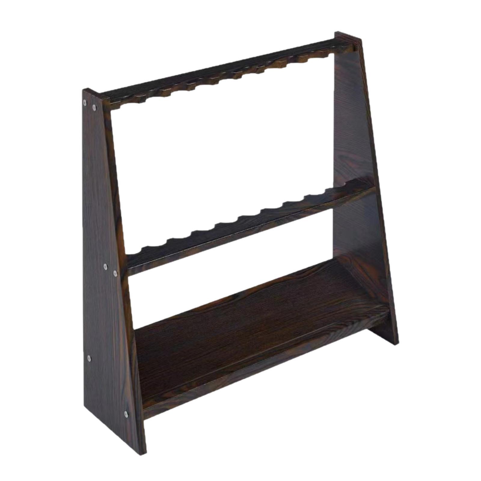 

Floor Standing Pool Cue Rack Sturdy Wood Billiard Stick Holder for Billiards Accessories in Home Bar or Club Game Room чёрный