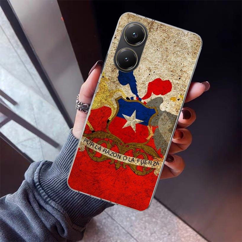 

Chile Flag Phone Case For Xiaomi Poco X5 X6 X7 Pro F7 Ultra M7 Redmi 15C 15 13C 13 12C 12 10 10C 10A 9 9C 9T 9A Cover Poco X3 X5 Xiaomi Poco X5