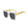 Trendige übergroße quadratische Modebrille, stilvolle Sonnenbrille für Mädchen und Jungen, für Party, Wandern, Trekking, Shopping
