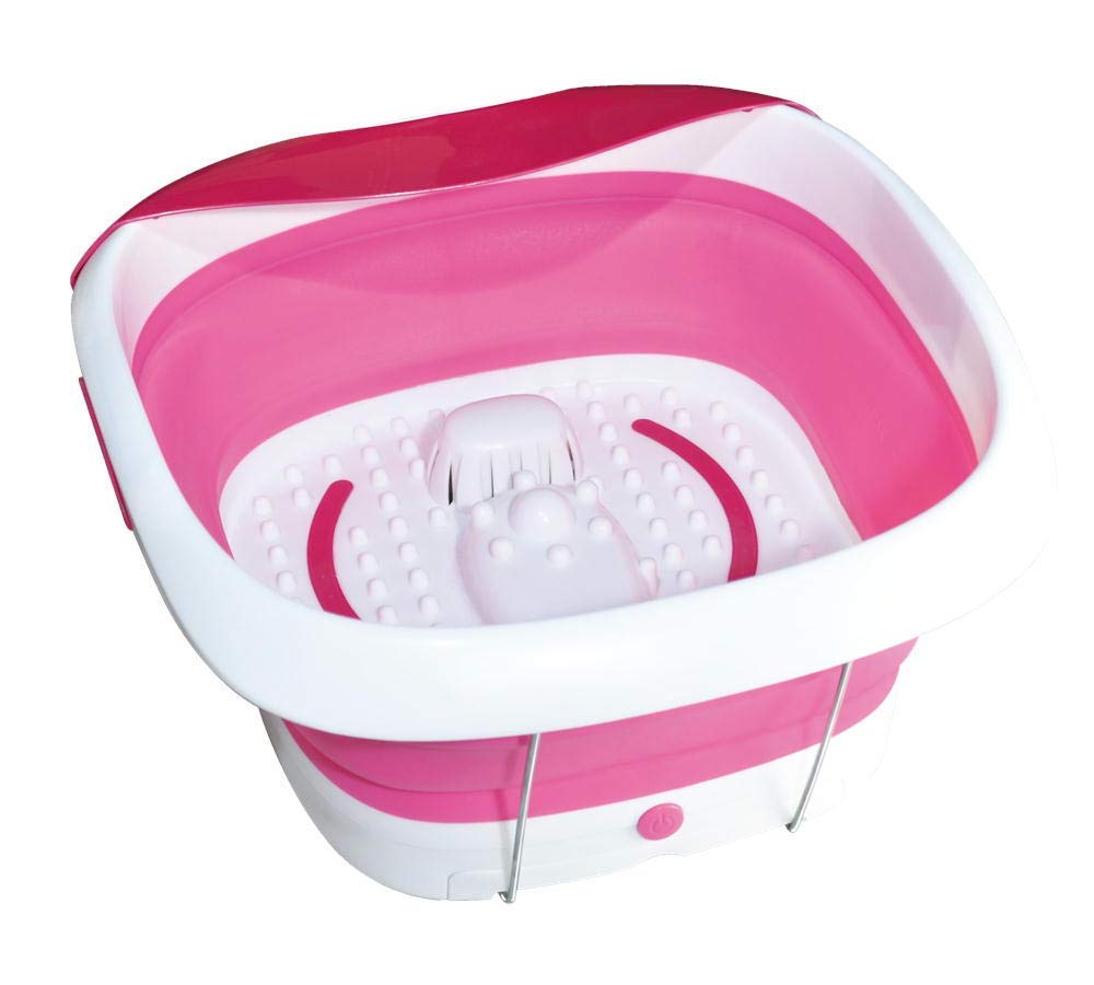 Heated Folding Foot Bath TKSM-026 with Bubble and Heating Functions, Compact and Foldable