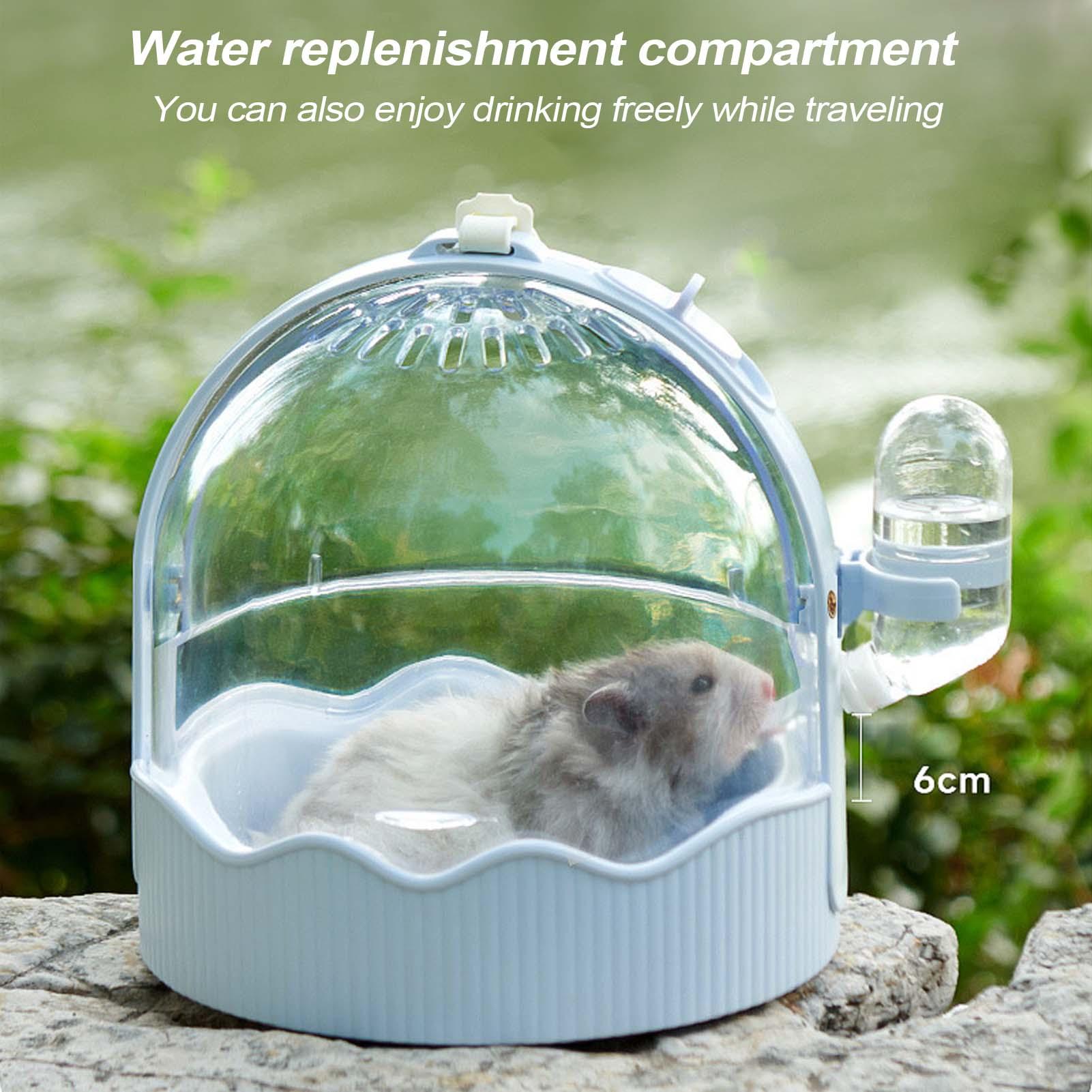 

Small Animal Carrier Portable Hamster Cage With Adjustable Shoulder Strap Pet Supplies For Play Home Forage Grooming Feeder China Mainland