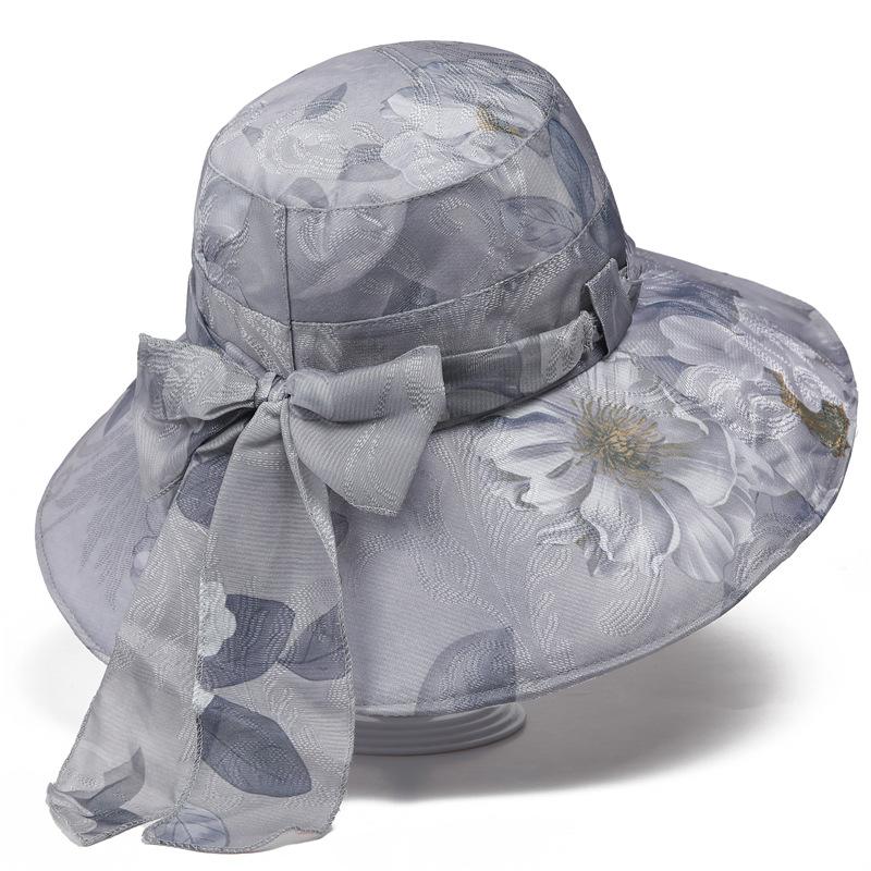 Sun hat spring and summer sun protection breathable thin cool hat old women's basin hat bucket hat sun hat