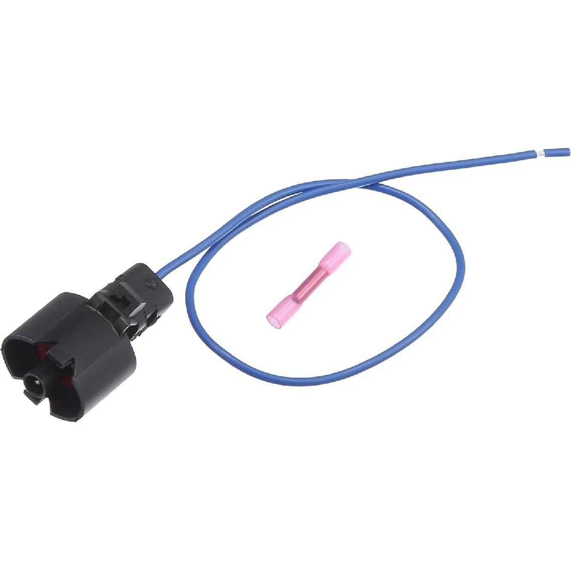 Motoforti Knock Sensor Harness, Multi-Purpose Pigtail Knock Sensor Connector Wiring, for Chevrolet Camaro, Plastic, No.12102621, Black, 1 Set