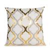 Modern Geometric Gold Bronzing Plants Leaves Cushion Cover Super Quality Polyester Pillow Cover Decorative Pillow for Sofa Chair