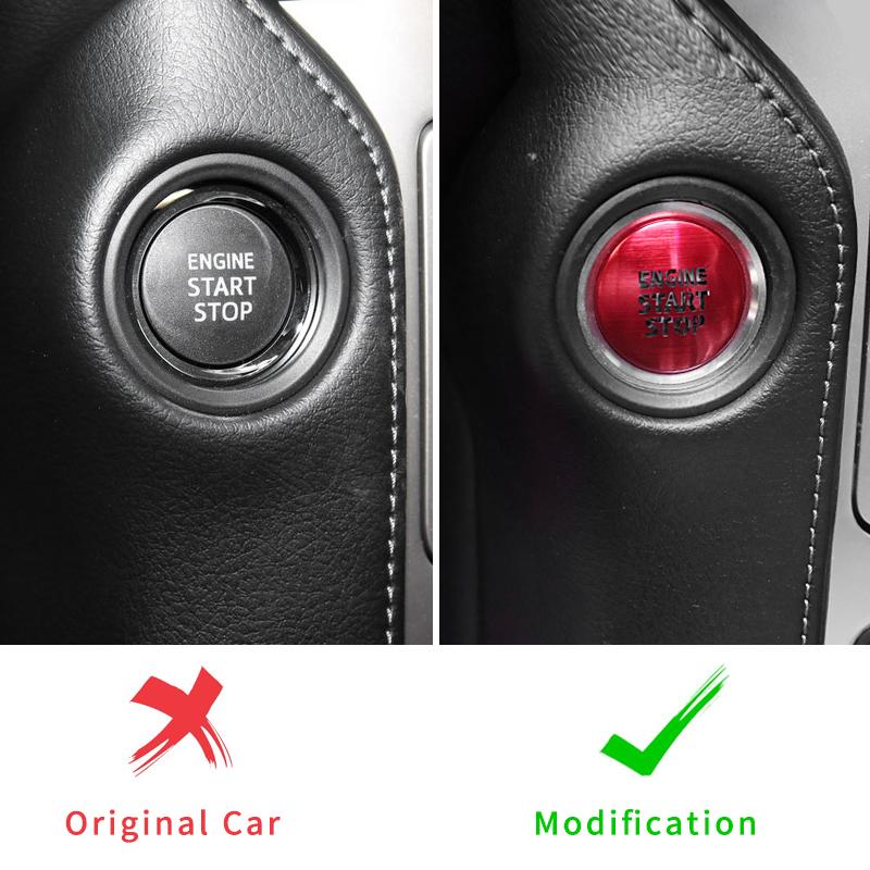 Stainless Steel Engine Start Stop Button Patch Fit For Toyota Land Cruiser 200 LC200 FJ200 2008-  Interior Accessories