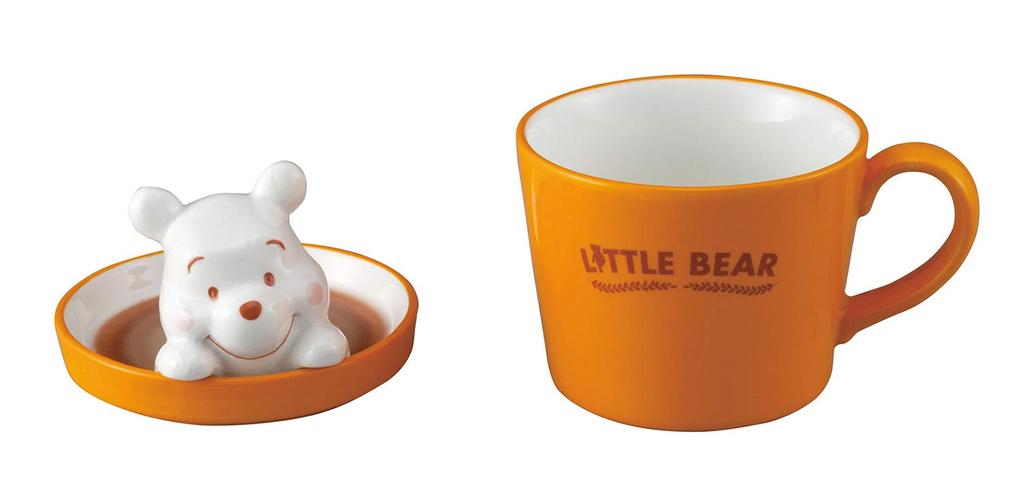 Disney "Winnie the Pooh" Pooh (Latte Art) Mug, 240ml, Orange X White, SAN2949