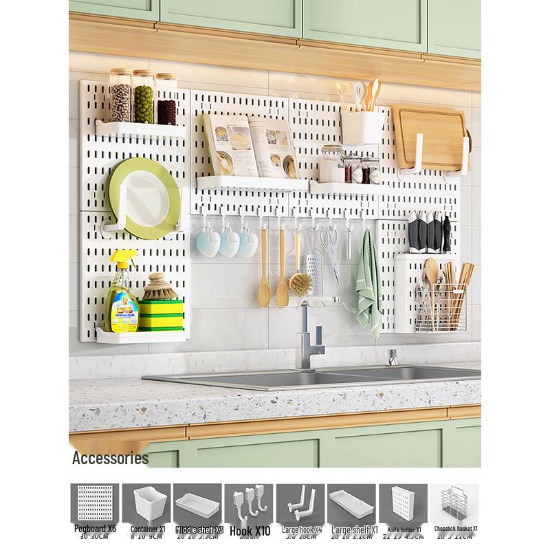 Punch-Free Perforated Board Rack: DIY E-Sports & Study Room Wall Decor for Game Equipment Display