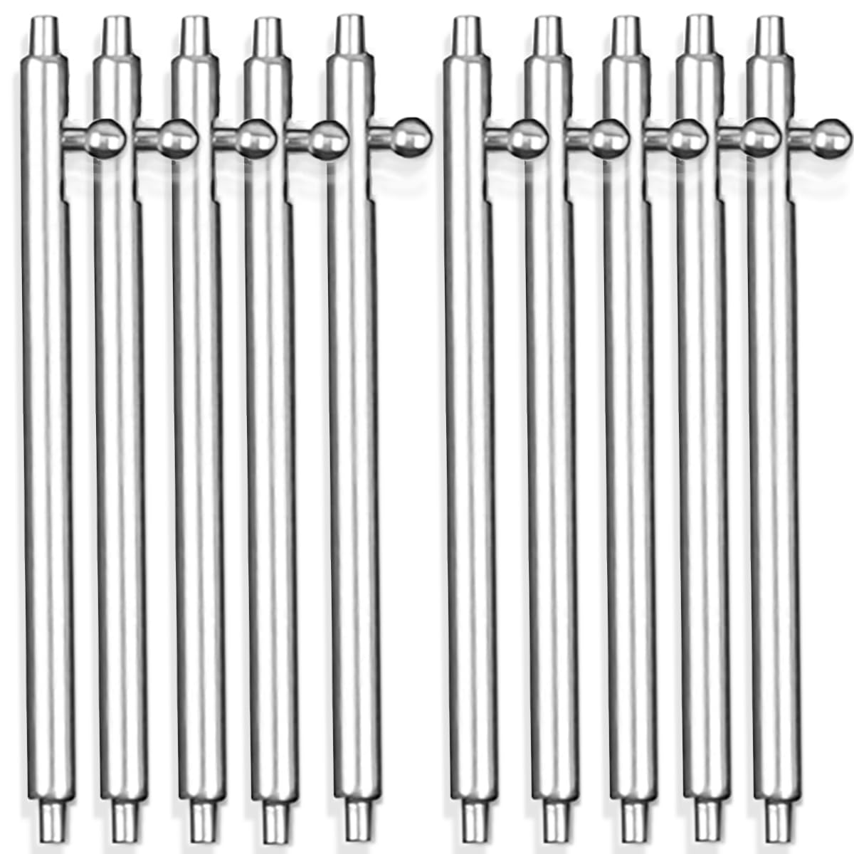 TICFROG Набор пружинных штифтов для часового ремешка из нержавеющей стали 18 мм Быстросъемные пружинные штифты 10 штук, Диаметр, Диаметр 1,5 мм, (Штифты для часов) белый