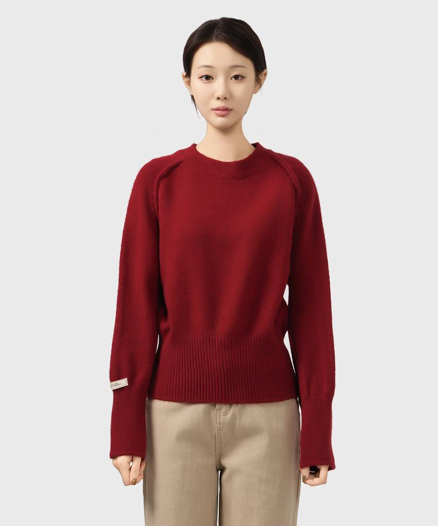 Keulleiseu Tana Semi-Crop Knit Sweater_Sky Blue