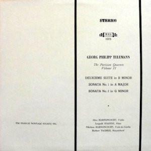 

LP Record GEORG PHILIPP TELEMANN The Parisian Quartets Volume 2 MHS1073 Musical Heritag US Classical Used