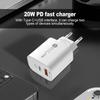 Wall Charger Plug PD20W Fast Charging Cube With USB A And Type C Ports Fast Charging USB Block For Speakers MP3 Players Mobile