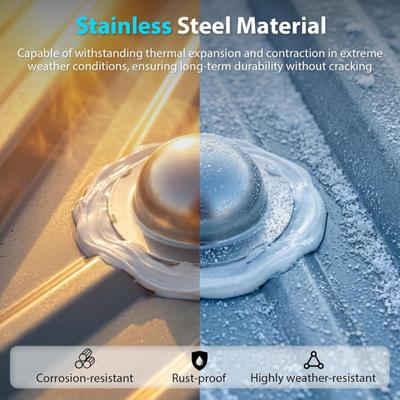 50/100Pcs Stainless Steel Roofing Screw Caps for Roof Leak Repair, Directly Cover Existing Screw Heads, Quick Fix Cover for Outdoor Roof Siding