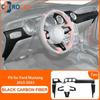 7x Carbon Fiber Steering Wheel Dashboard Panel Trim Cover Kit For Ford Mustang