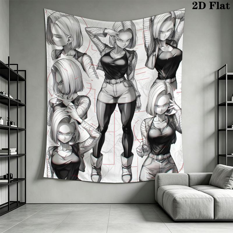 Son Goku Wall Tapestry Aesthetic Wall Hanging Printed Fabric Blanket Decorative Tapestries For Bedroom Living Room Home Decor