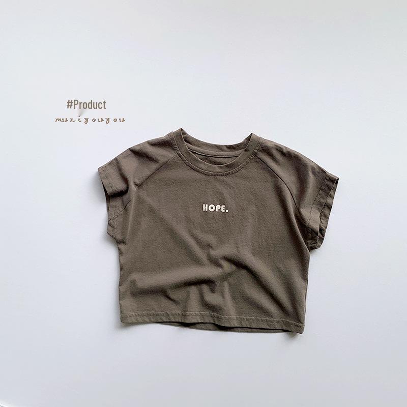 Summer Korean-Japanese Style Baby Retro Short-Sleeved T-Shirt