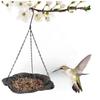 Flower Bird Feeder Durable Outdoor Bird Food Dispenser Hanging Bird Tray  Courtyard Use