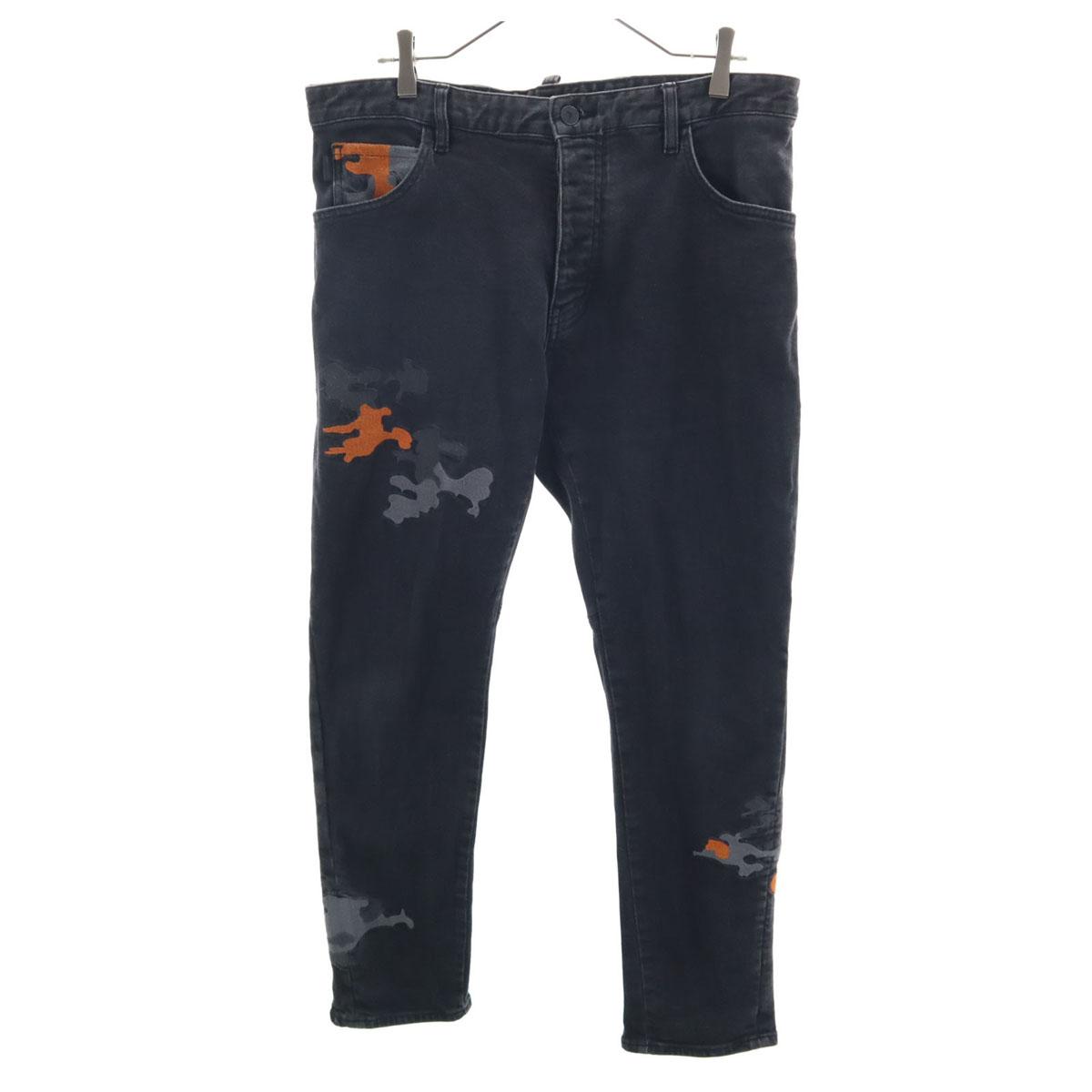 

Emporio Armani Сделано на Маврикии Камуфляжные пэчворк джинсы на пуговицах Мужские Б/У