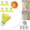 Self Study Badminton Trainer Professional Single-Player Rebound Trainer Portable Stretch Practice Machine for Kids Adult Indoor