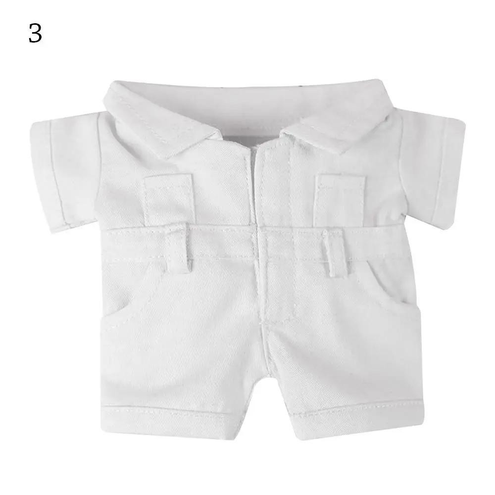 20CM Doll Clothes Tooling Style Vest Shorts Tight Fitting Uniform Knitted Sweater Overalls Suit For Idol Dolls Accessories