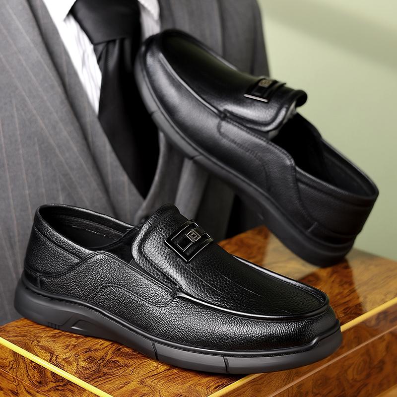 Fashion Genuine Leather Loafers Mens Fashion Design Moccasin Business Slip on Soft Flats Casual Shoes Adult Male Handmade Boat Footwear