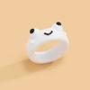 Cute Smile Frog Rings For Women Girls Funny Personality Cartoon Animal Chicken Frog Ring Fashion Jewelry Gifts